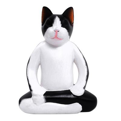 yoga cat figurine